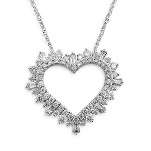 Diamond heart pendant necklace